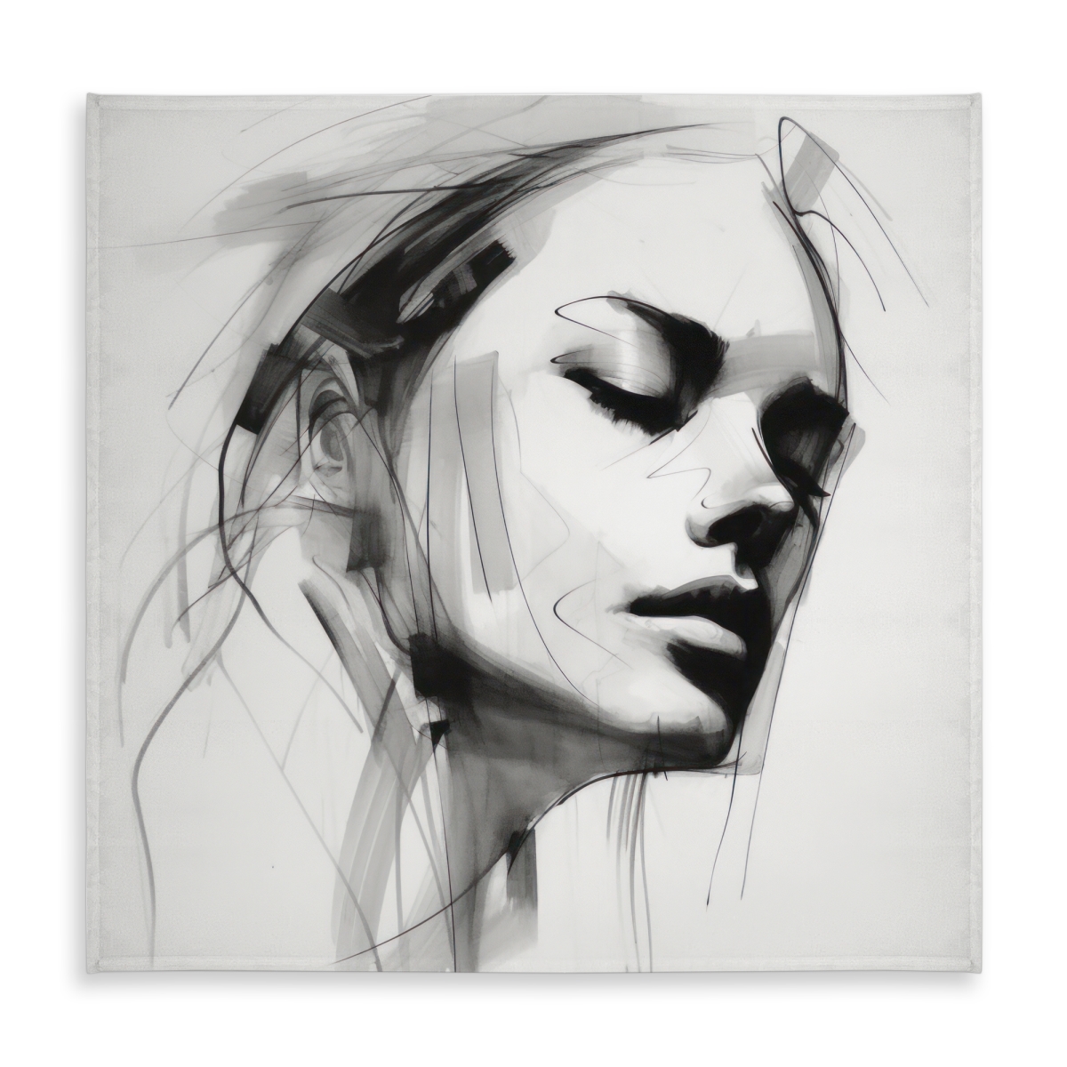 Picture of Begin Home Decor C1TC5858CHLGCC 58 x 58 in. Beauty Abstract Monochrome Tablecloth - Feminine Home Decor