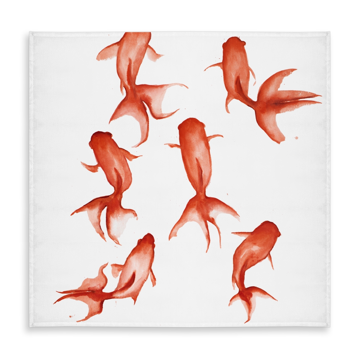 Picture of Begin Home Decor C1TC5858X9AN3G 58 x 58 in. Small Red Fishes Tablecloth - Animal Bedroom Decor Indoor & Outdoor