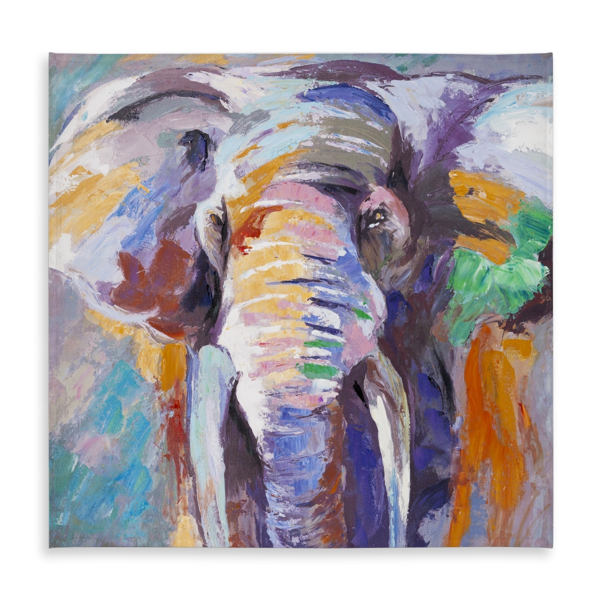 Picture of Begin Home Decor C1TC5858I9KOU2 58 x 58 in. Elephant Pastel Tablecloth - Indoor Outdoor Home Decor