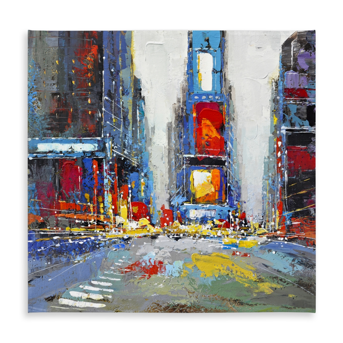Picture of Begin Home Decor C1TC5858KX3U3Q 58 x 58 in. Colorful Buildings Tablecloth - Indoor & Outdoor Home Decor