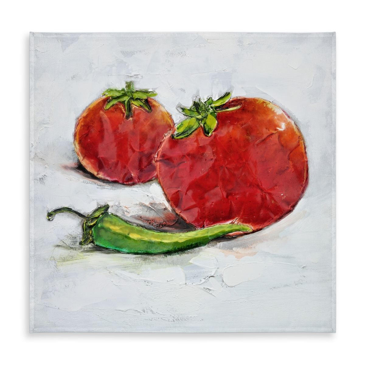 Picture of Begin Home Decor C1TC58586EUJDA 58 x 58 in. Tomatoes with Jalapeno Tablecloth - Indoor & Outdoor Home Decor
