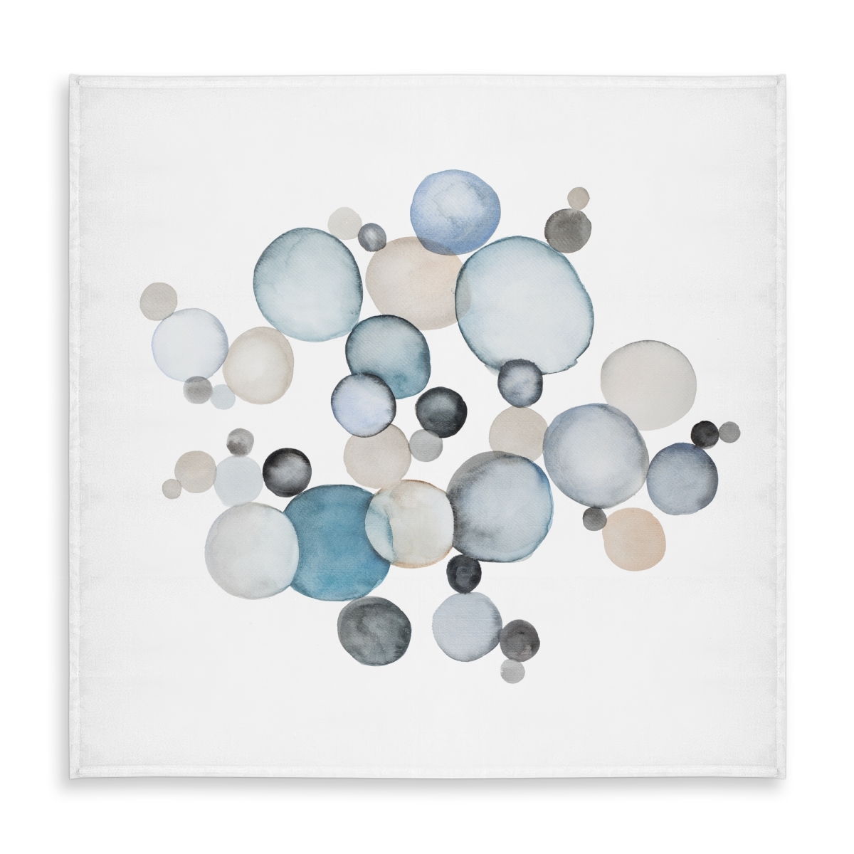 Picture of Begin Home Decor C1TC58582Q8N83 58 x 58 in. Shapes Blue Minimalist Tablecloth - Round Pebbles Design