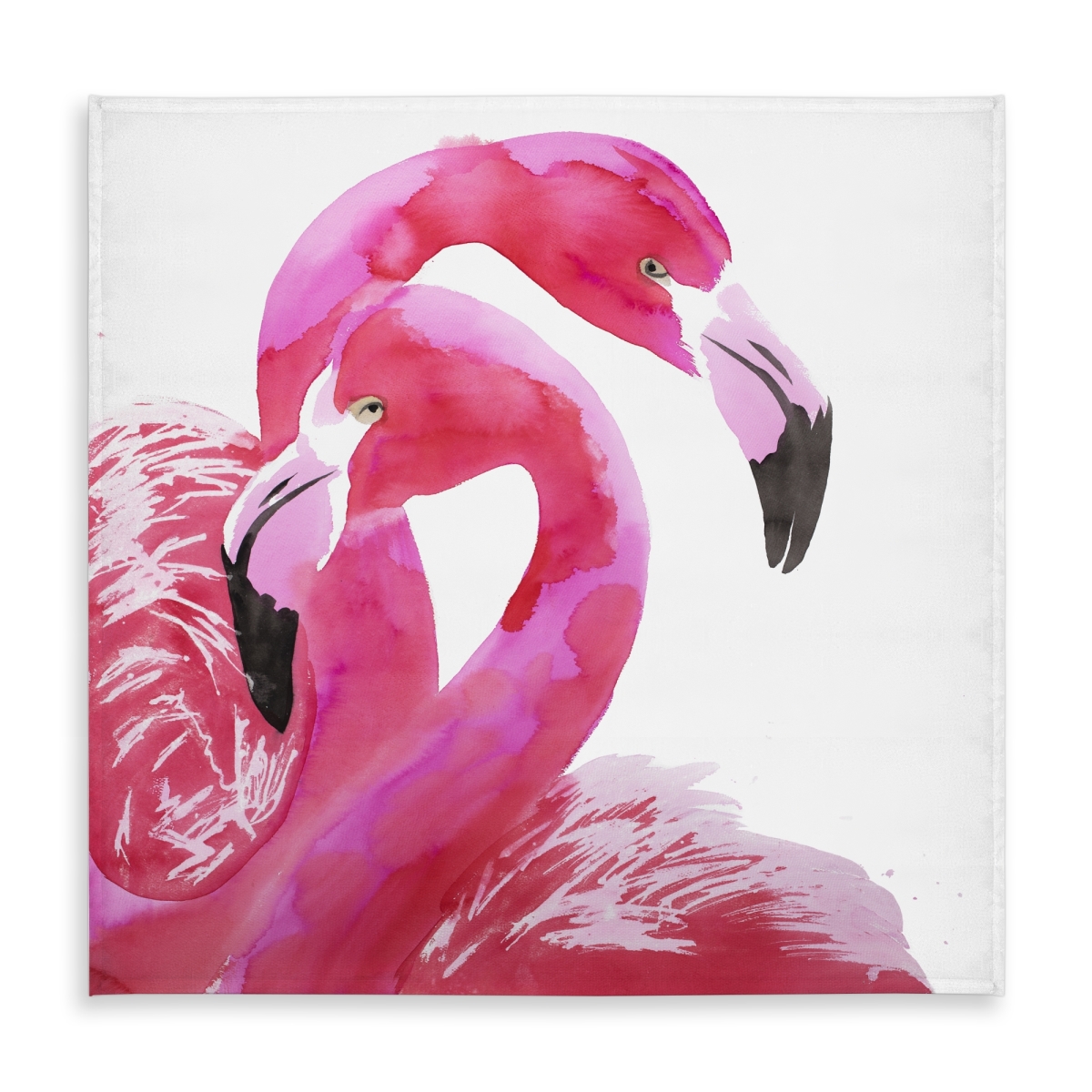 Picture of Begin Home Decor C1TC58584UHN7U 58 x 58 in. Watercolor Flamingo Love Tablecloth - Indoor & Outdoor Decor