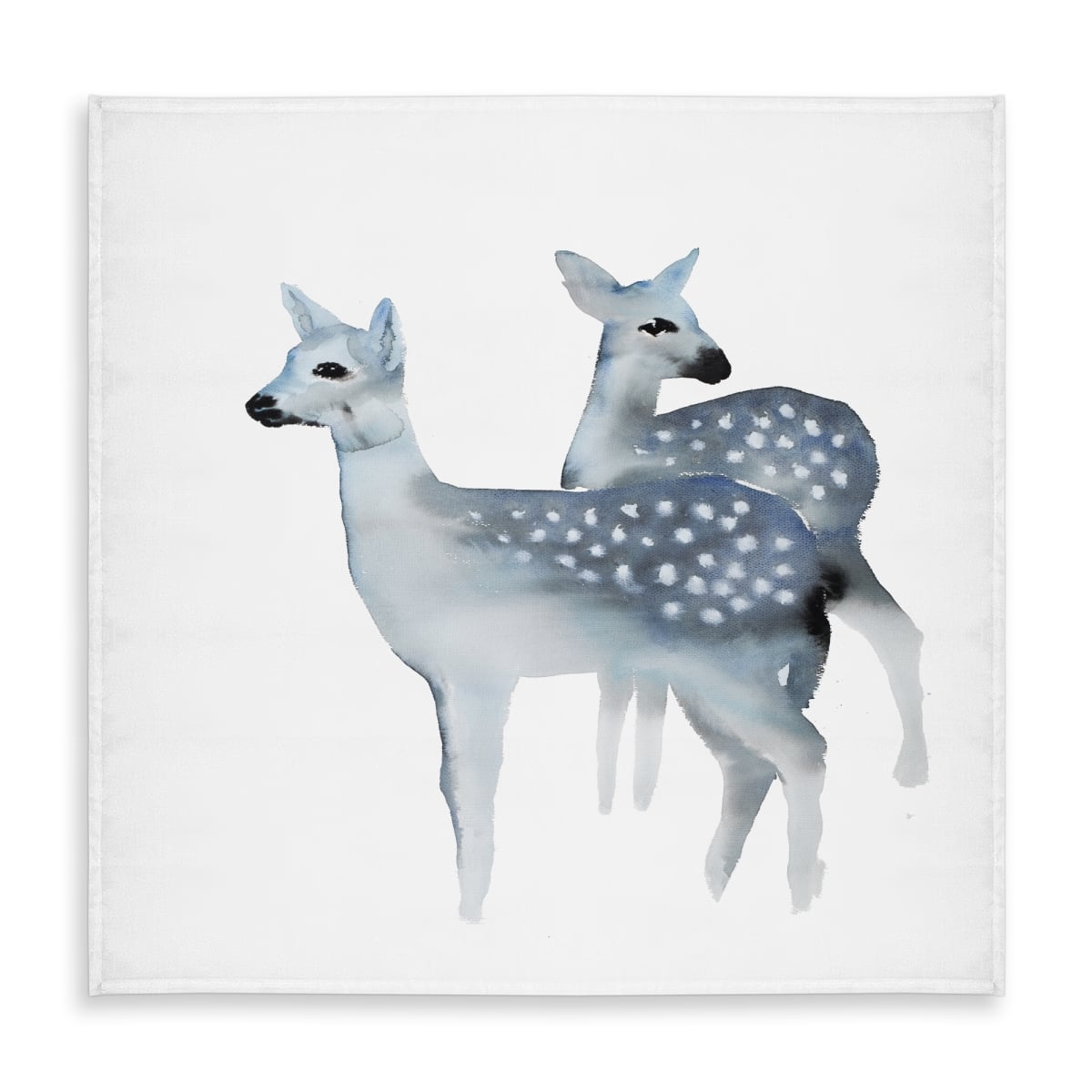 Picture of Begin Home Decor C1TC5858GNHPYM 58 x 58 in. Blue Fawns Deer Tablecloth - Indoor & Outdoor Home Decor
