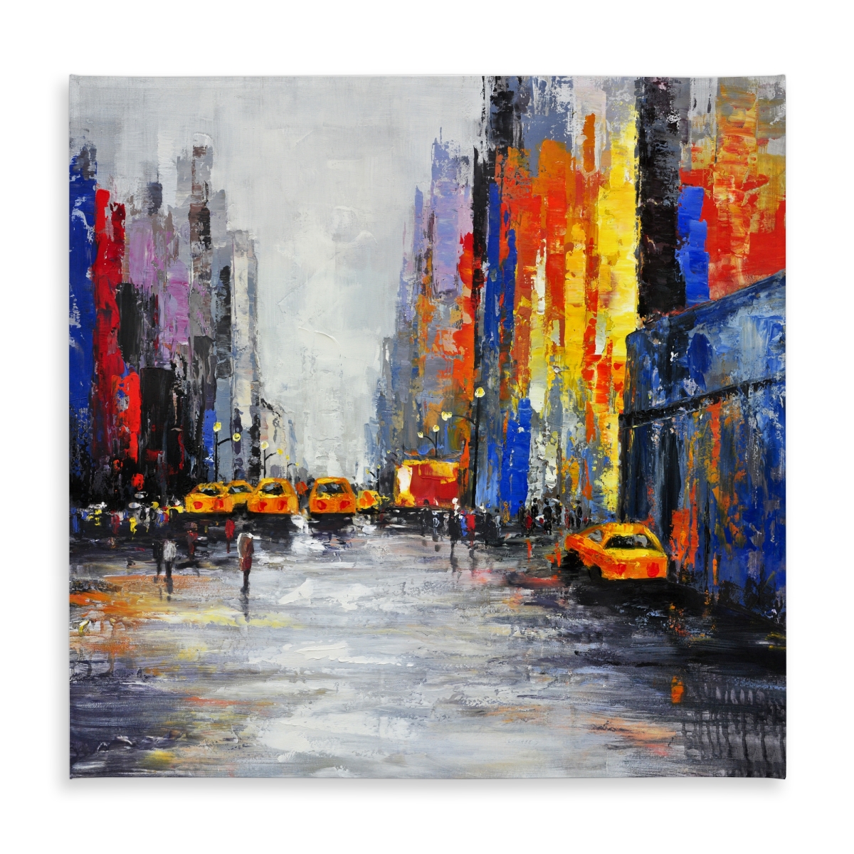 Picture of Begin Home Decor C1TC5858O2V4Z4 58 x 58 in. Color Spotted Street Tablecloth - Indoor & Outdoor Home Decor