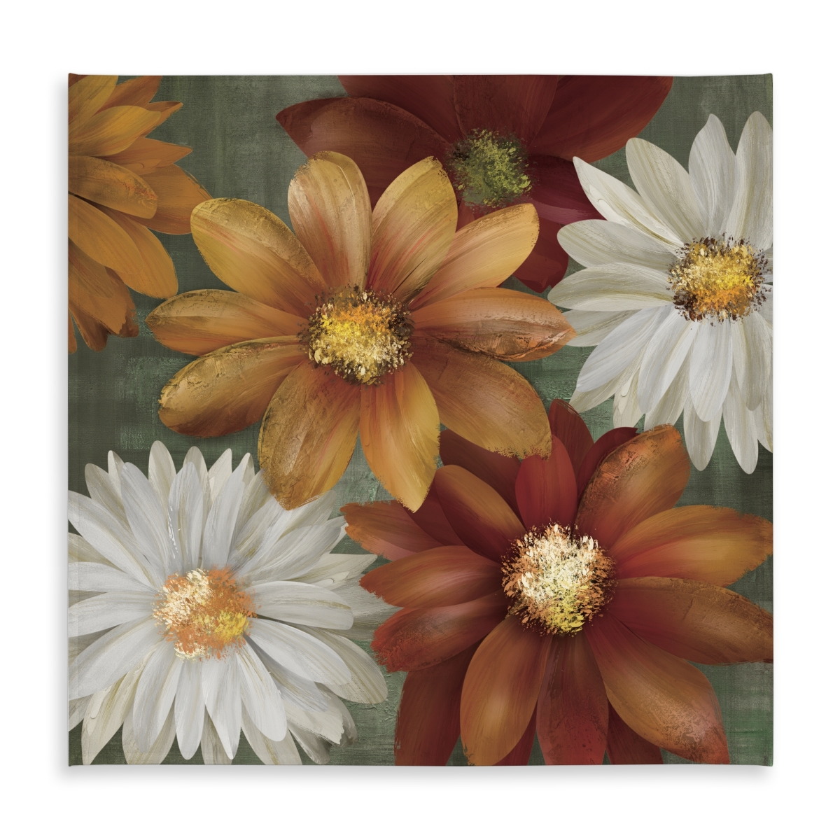 Picture of Begin Home Decor C1TC5858MXUVNF 58 x 58 in. Contemporary Fall Colors Floral Tablecloth - Indoor Outdoor Decor