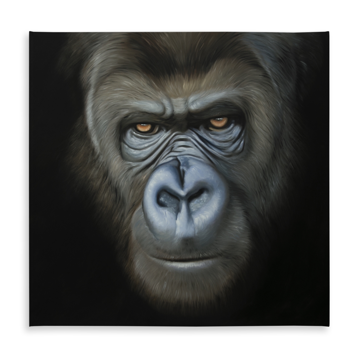 Picture of Begin Home Decor C1TC5858XZ6SY1 58 x 58 in. Gorilla Face Tablecloth - African Animals Brown Home Decor