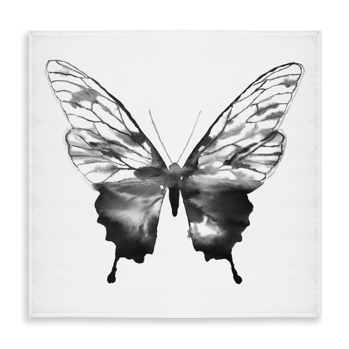 Picture of Begin Home Decor C1TC585892VSI6 58 x 58 in. Minimalist Black Butterfly Sketch Tablecloth - Indoor & Outdoor