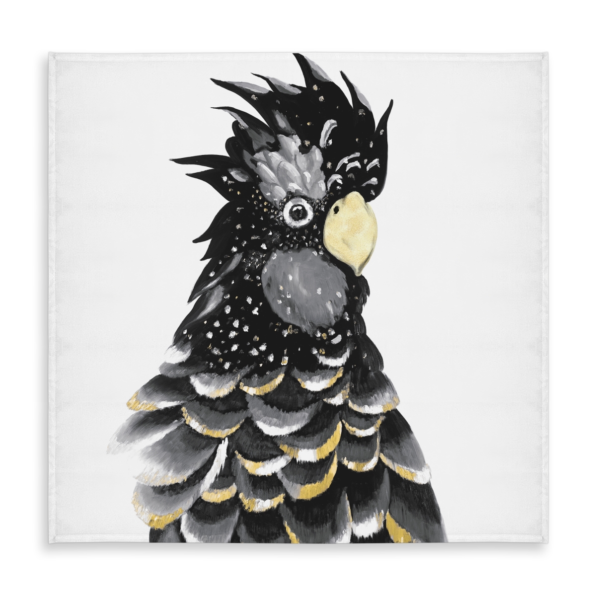 Picture of Begin Home Decor C1TC5858FRIMZU 58 x 58 in. Red-Tailed Cockatoo Parrot Tablecloth - Indoor & Outdoor Decor
