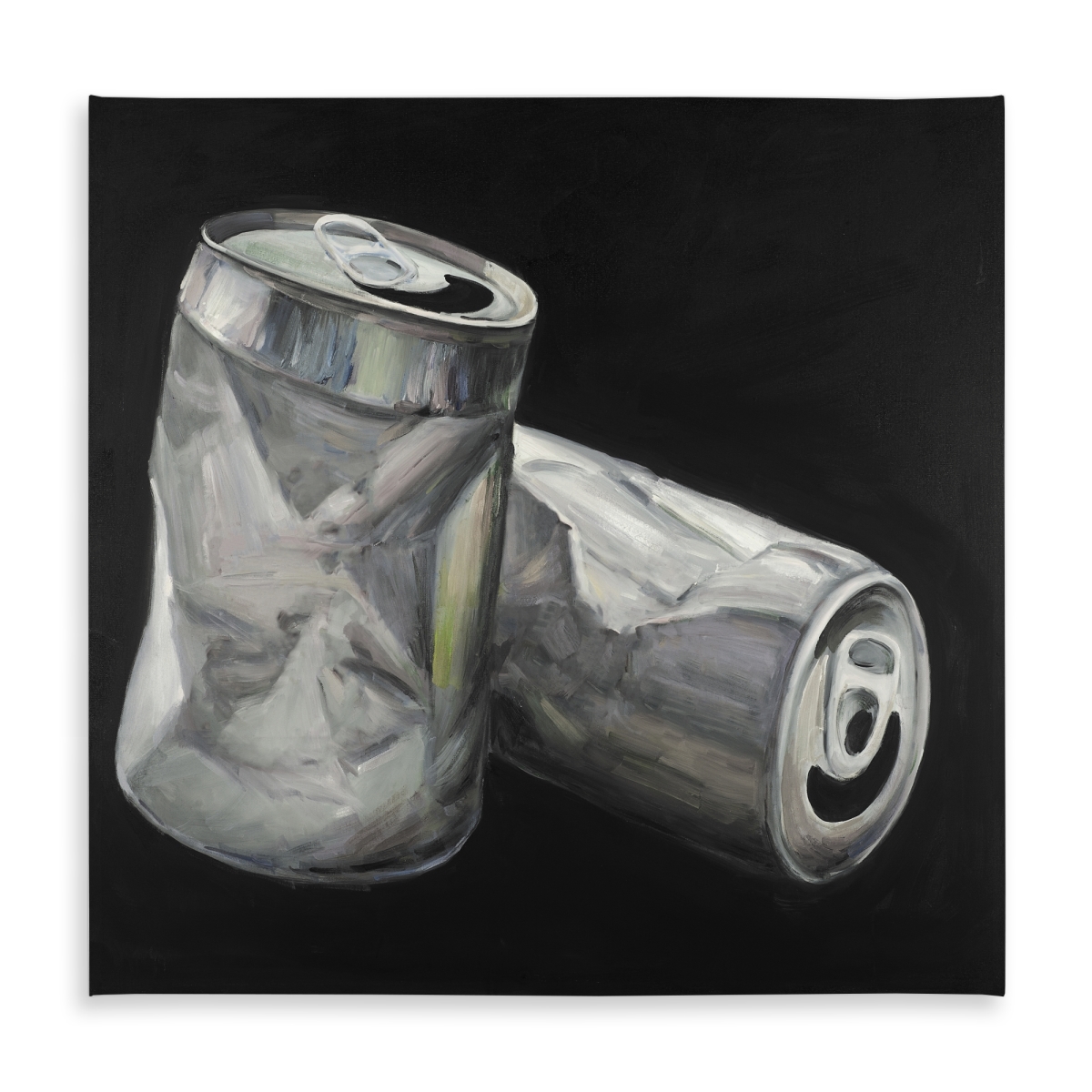 Picture of Begin Home Decor C1TC5858QNNDBU 58 x 58 in. White Industrial Tablecloth - Empty Cans Design for Home Decor