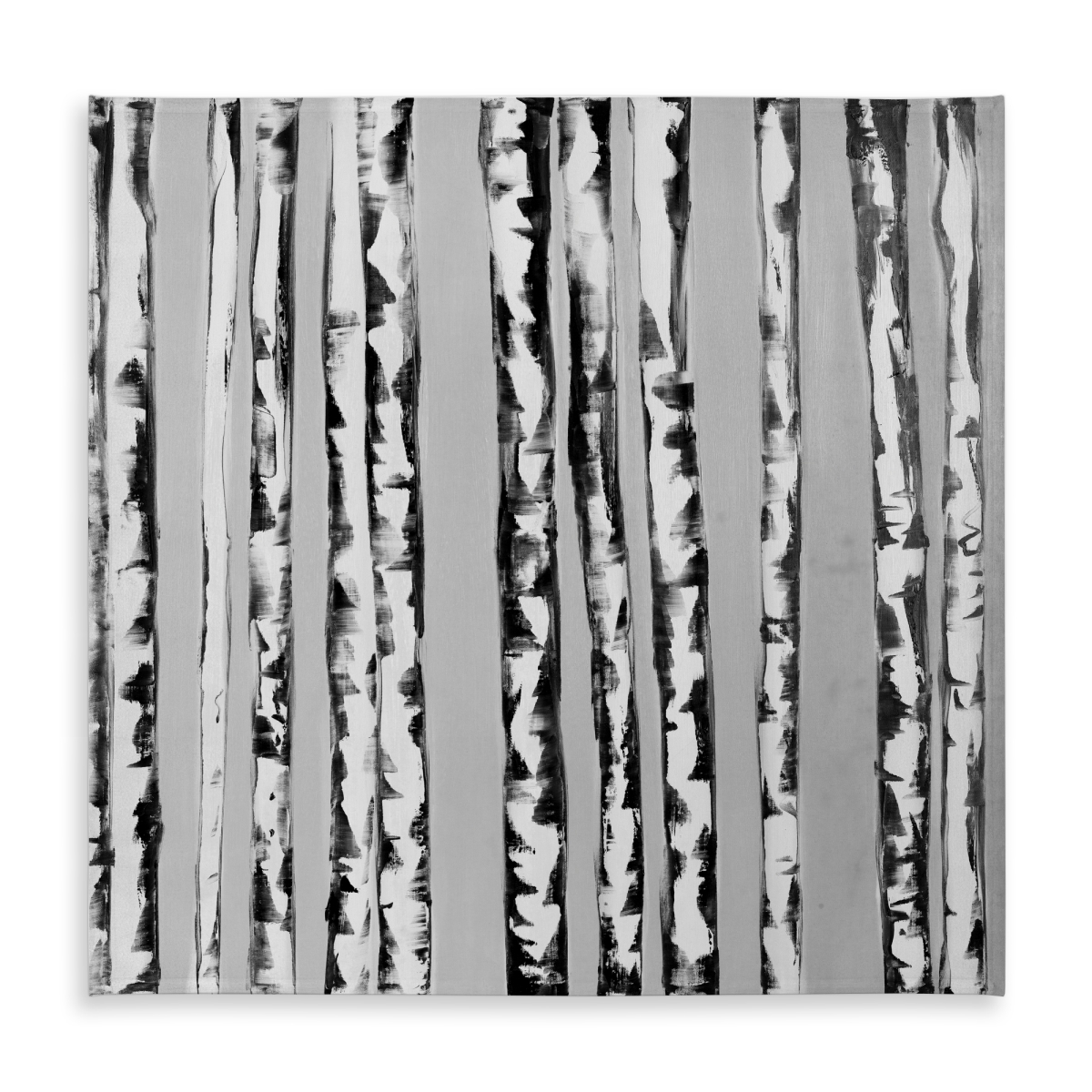 Picture of Begin Home Decor C1TC58588F5B86 58 x 58 in. Birches Black & White Gray Tablecloth - Indoor & Outdoor Decor