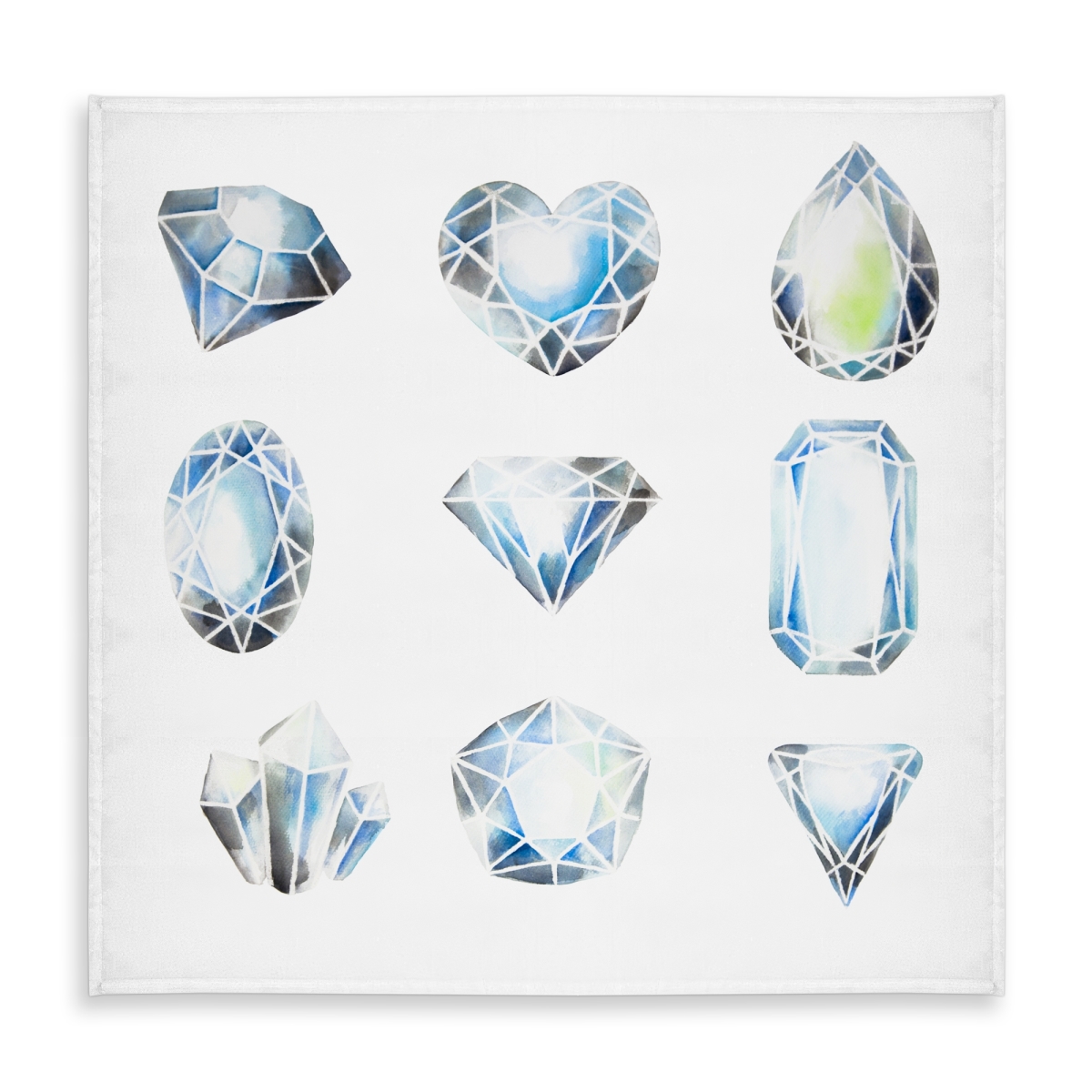 Picture of Begin Home Decor C1TC58589ZAGIZ 58 x 58 in. Crystals Minimalist Blue Tablecloth - Indoor & Outdoor Home Decor