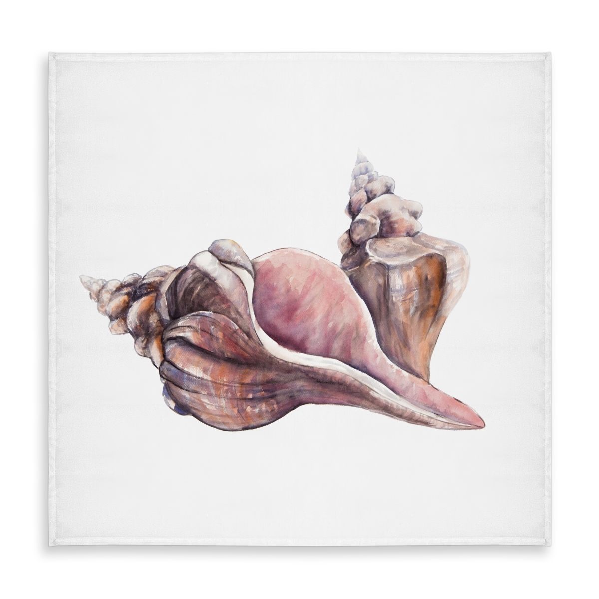 Picture of Begin Home Decor C1TC58585X3JRQ 58 x 58 in. Sea Pink Exotic Tablecloth - Horse Conch Seashells Decor