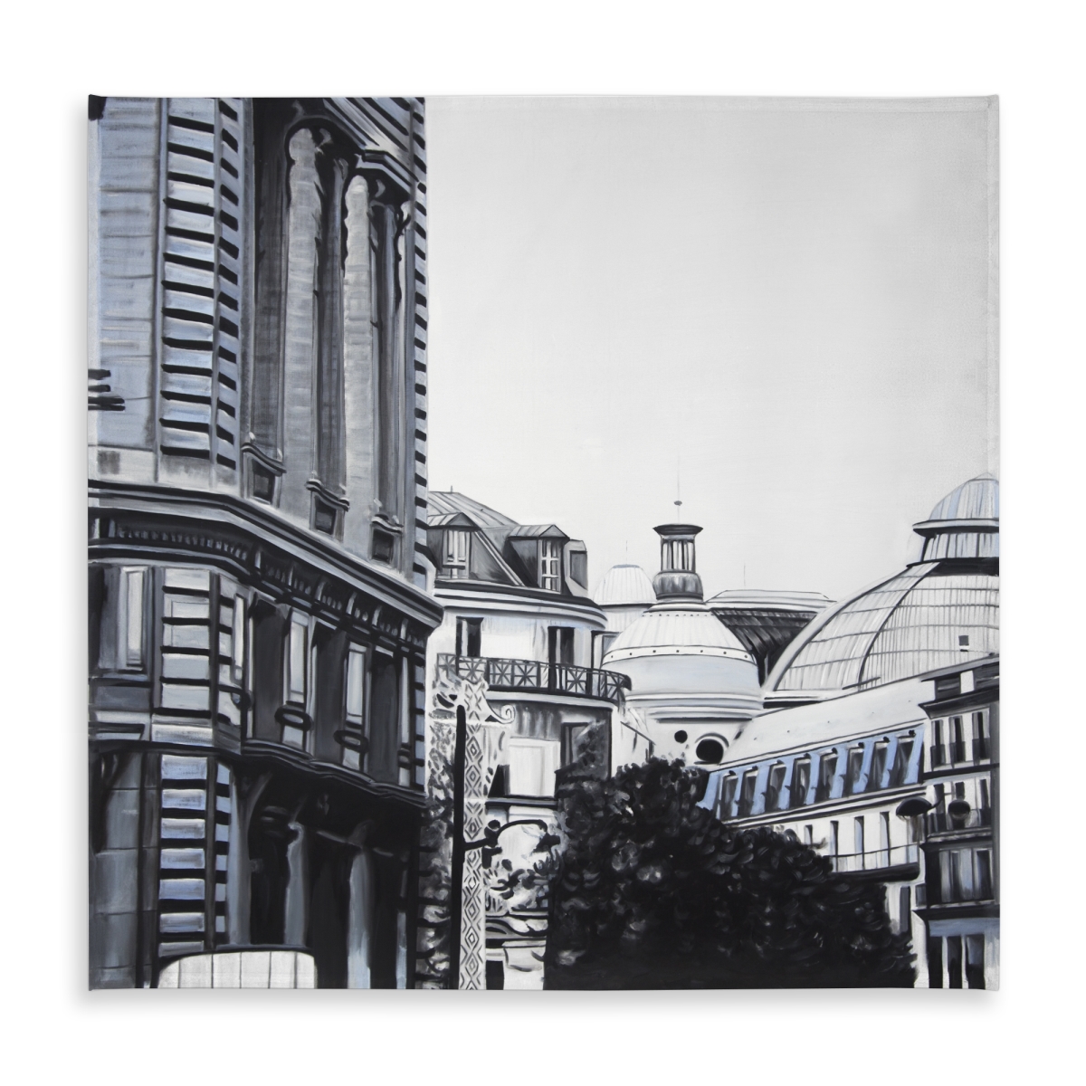 Picture of Begin Home Decor C1TC5858WNTXOL 58 x 58 in. Historic Downtown Hyperrealist Blue Tablecloth - Indoor & Outdoor