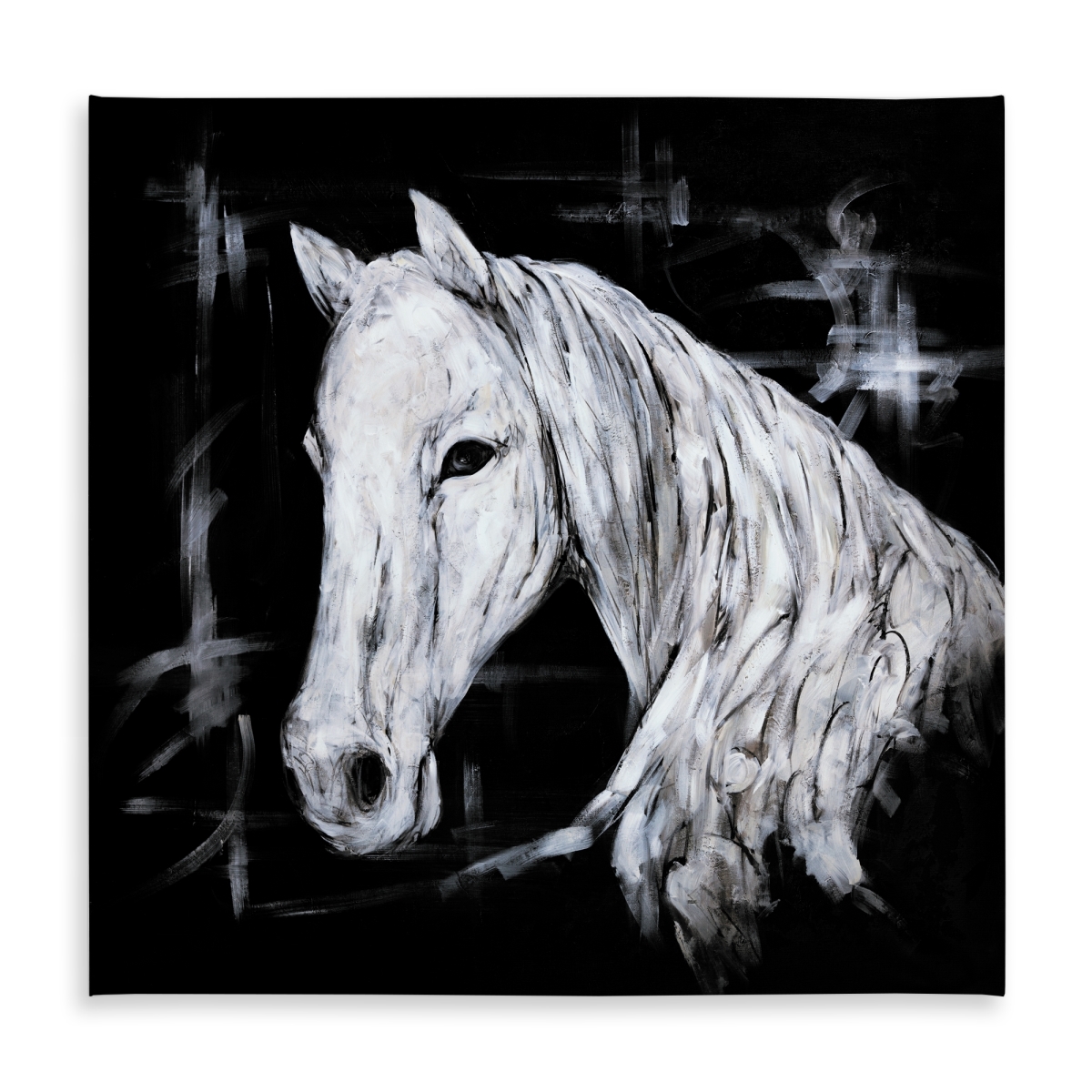 Picture of Begin Home Decor C1TC5858JFYPRE 58 x 58 in. Abstract Horse Tablecloth - Farm Animal Decor - Indoor & Outdoor