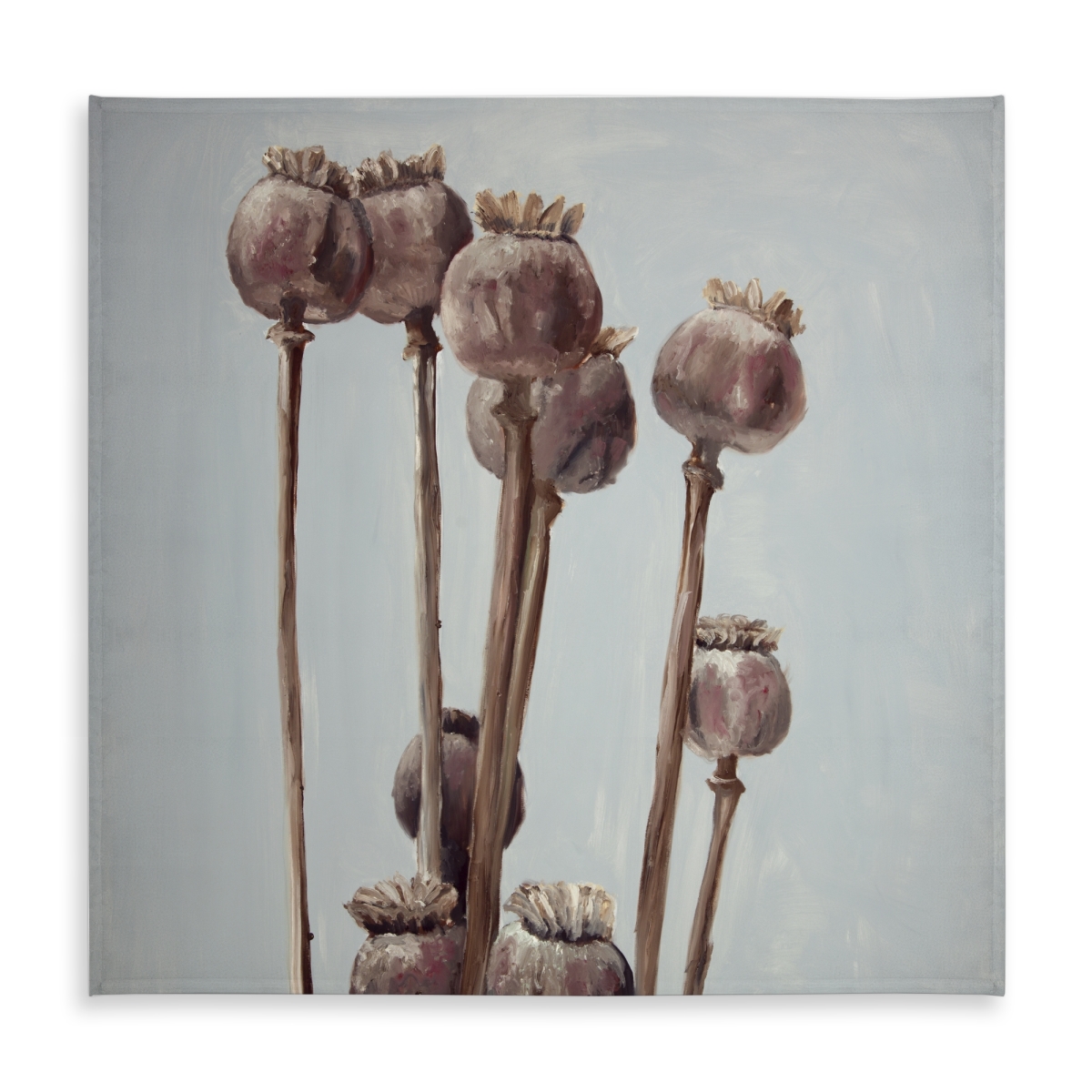 Picture of Begin Home Decor C1TC5858OLPVPF 58 x 58 in. Sepia Poppy Head Tablecloth - Floral & Botanical Home Decor