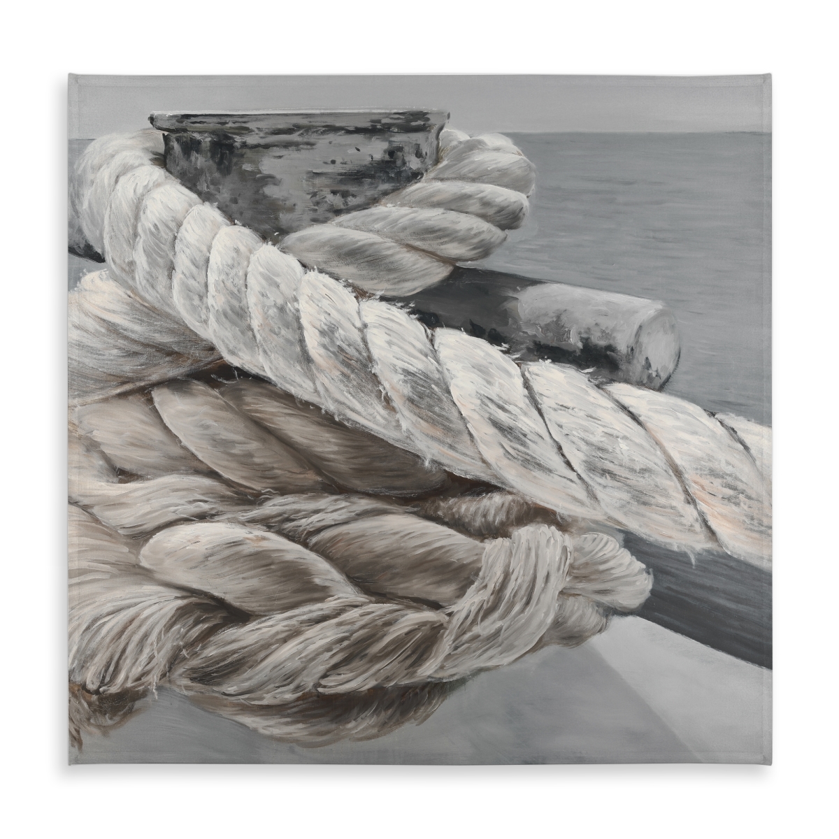 Picture of Begin Home Decor C1TC5858LEULMD 58 x 58 in. Beige Coastal Boat Rope Tablecloth - Indoor & Outdoor Decor