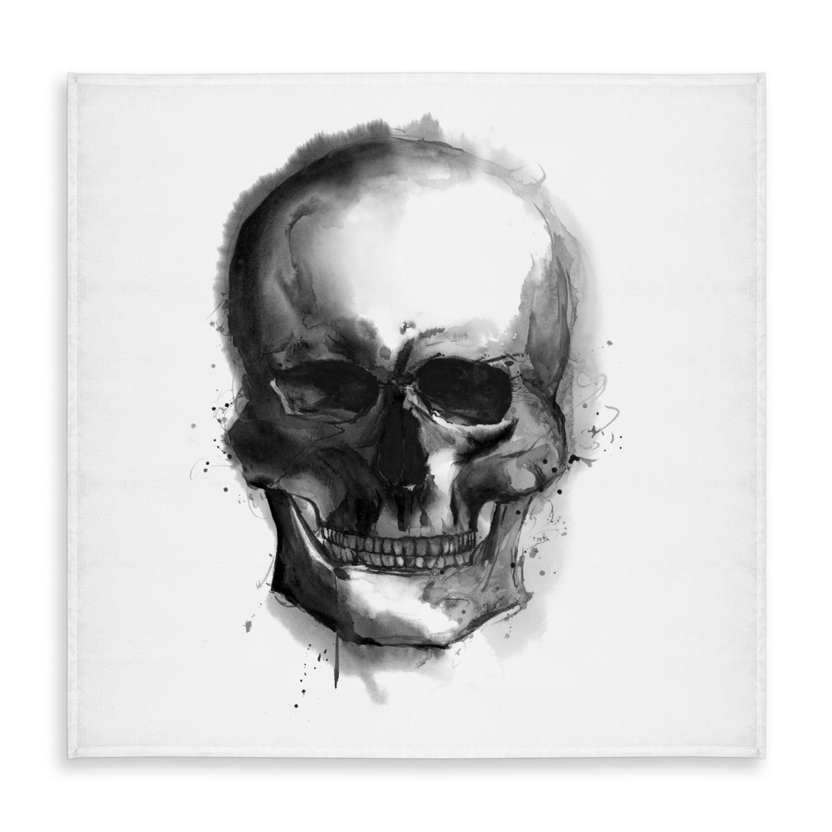 Picture of Begin Home Decor C1TC58586RN52O 58 x 58 in. Watercolor Dark Skull Tablecloth - Indoor & Outdoor Home Decor