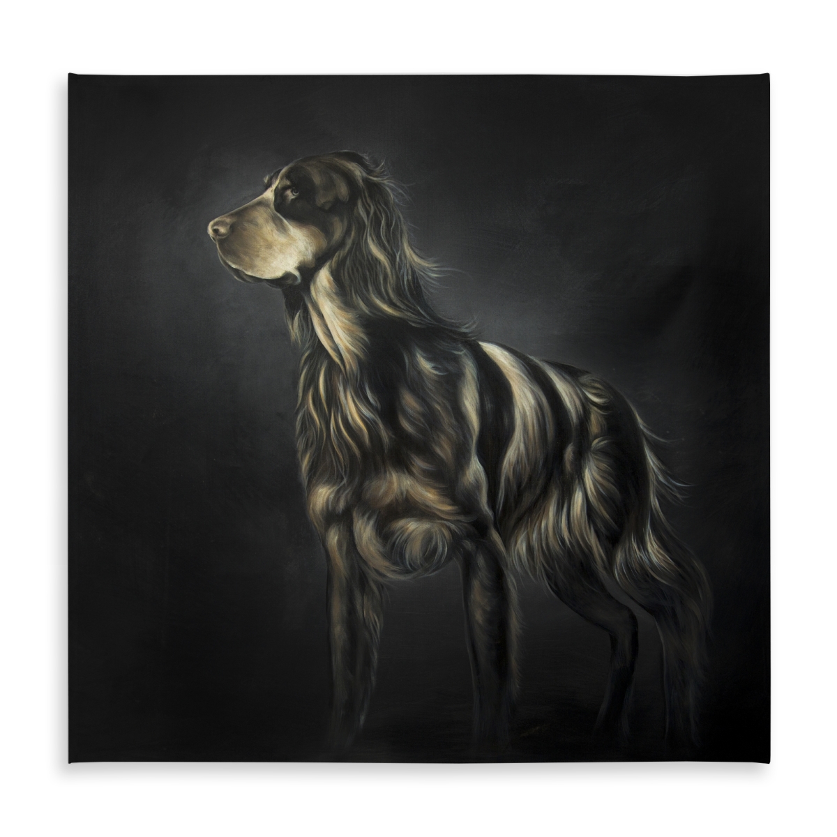 Picture of Begin Home Decor C1TC5858BIGNMM 58 x 58 in. Picard Spaniel Tablecloth - Indoor & Outdoor Brown Home Decor