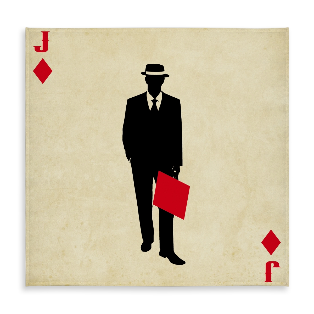Picture of Begin Home Decor C1TC5858JQ844Q 58 x 58 in. Jack of Diamonds Retro Hobbies Tablecloth - Home Decor