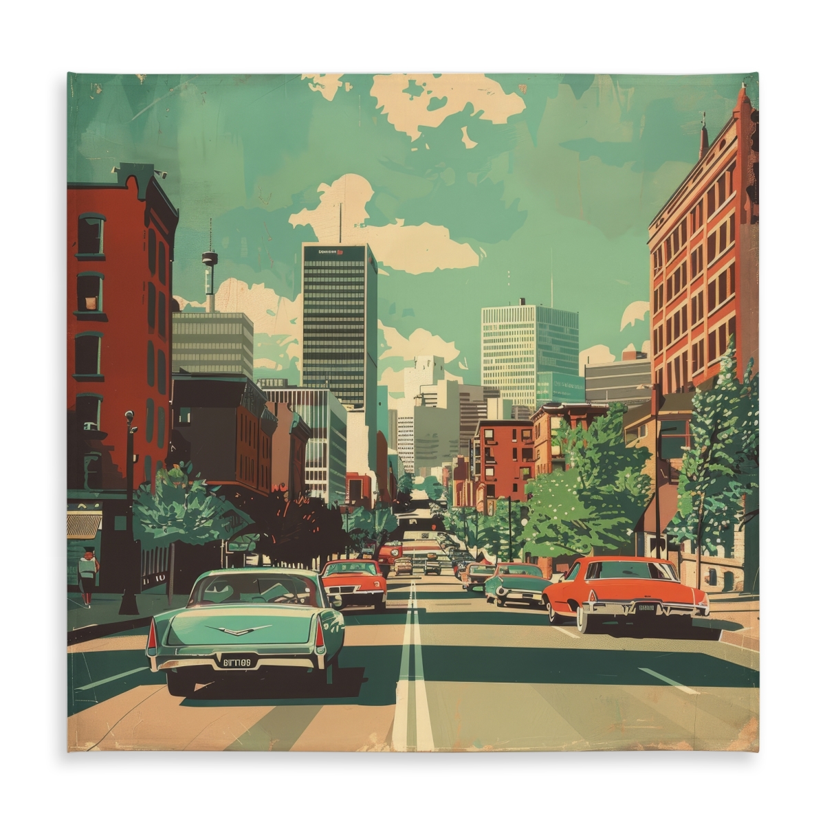 Picture of Begin Home Decor C1TC5858BITPNX 58 x 58 in. On Route Indoor & Outdoor Tablecloth - Home Decor Essential