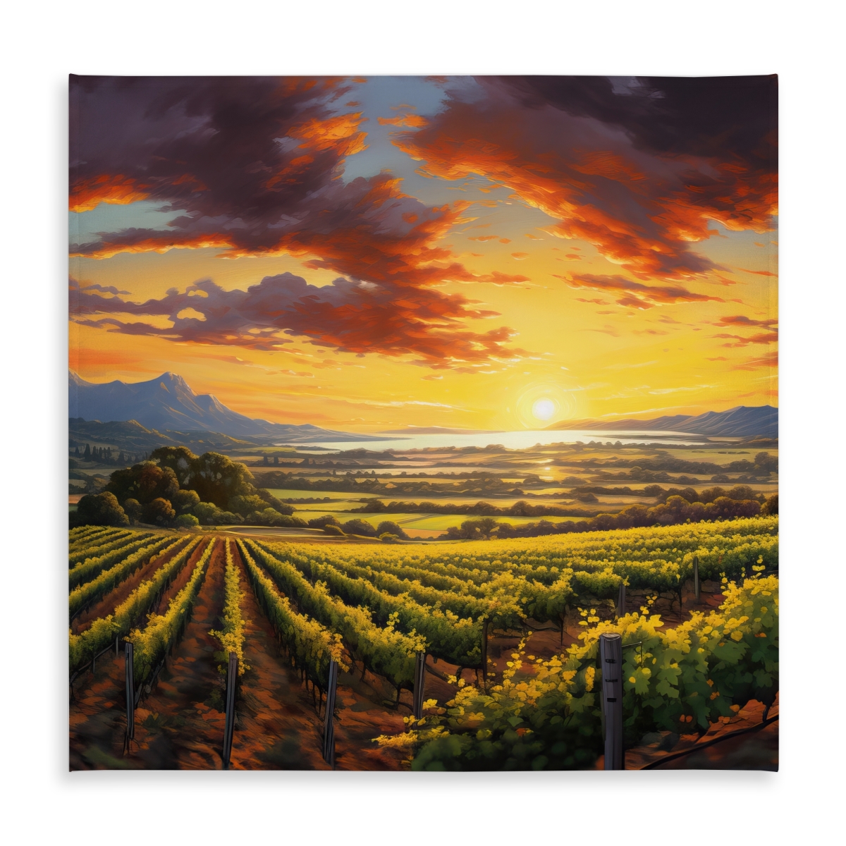 Picture of Begin Home Decor C1TC5858WAOVC5 58 x 58 in. Time To Sleep Tablecloth - Modern Bedroom - Indoor & Outdoor Decor