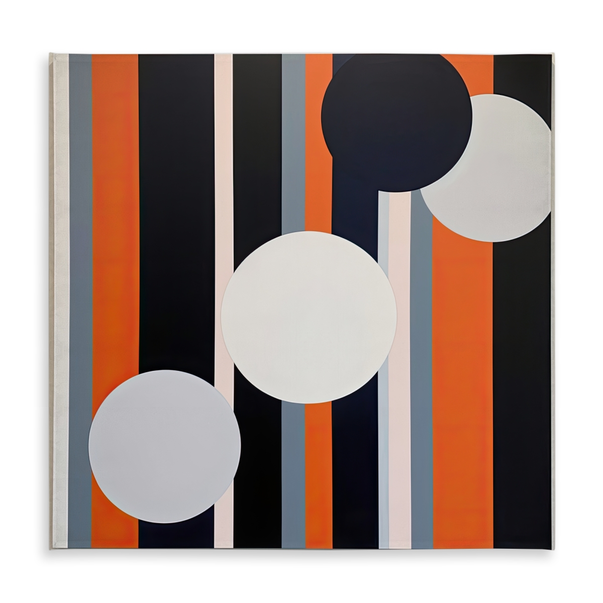 Picture of Begin Home Decor C1TC5858DSGVHZ 58 x 58 in. The Circles Tablecloth - Abstract Shapes for Indoor & Outdoor Decor