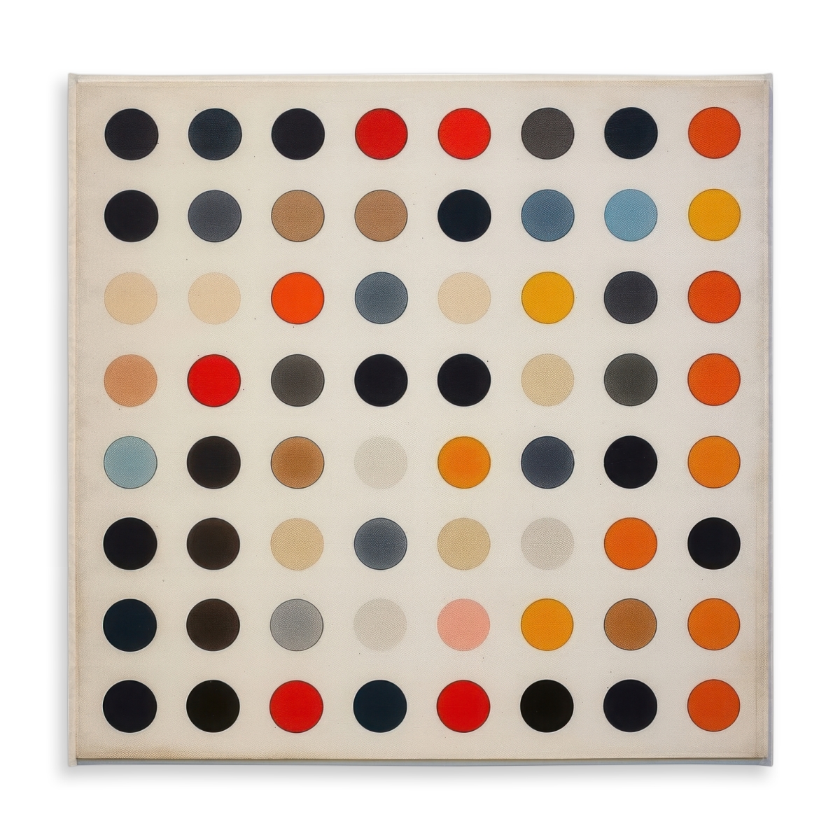 Picture of Begin Home Decor C1TC5858TVN3CN 58 x 58 in. Distanced Circles Tablecloth - Minimalist Decor for Home