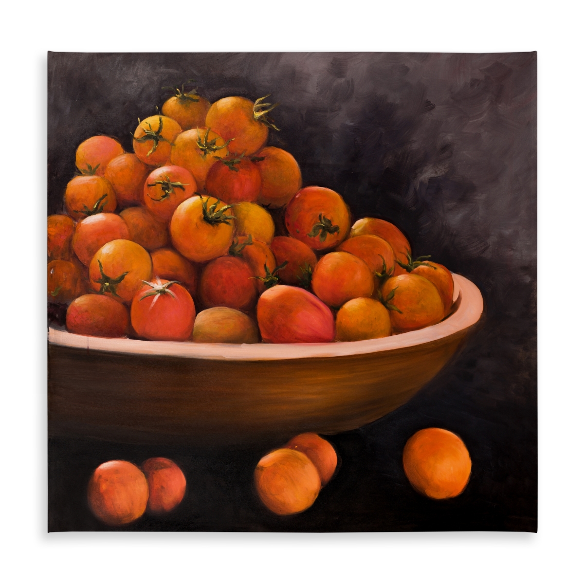 Picture of Begin Home Decor C1TC5858KYLADY 58 x 58 in. Bowl of Cherry Tomatoes Tablecloth - Indoor Outdoor Decor
