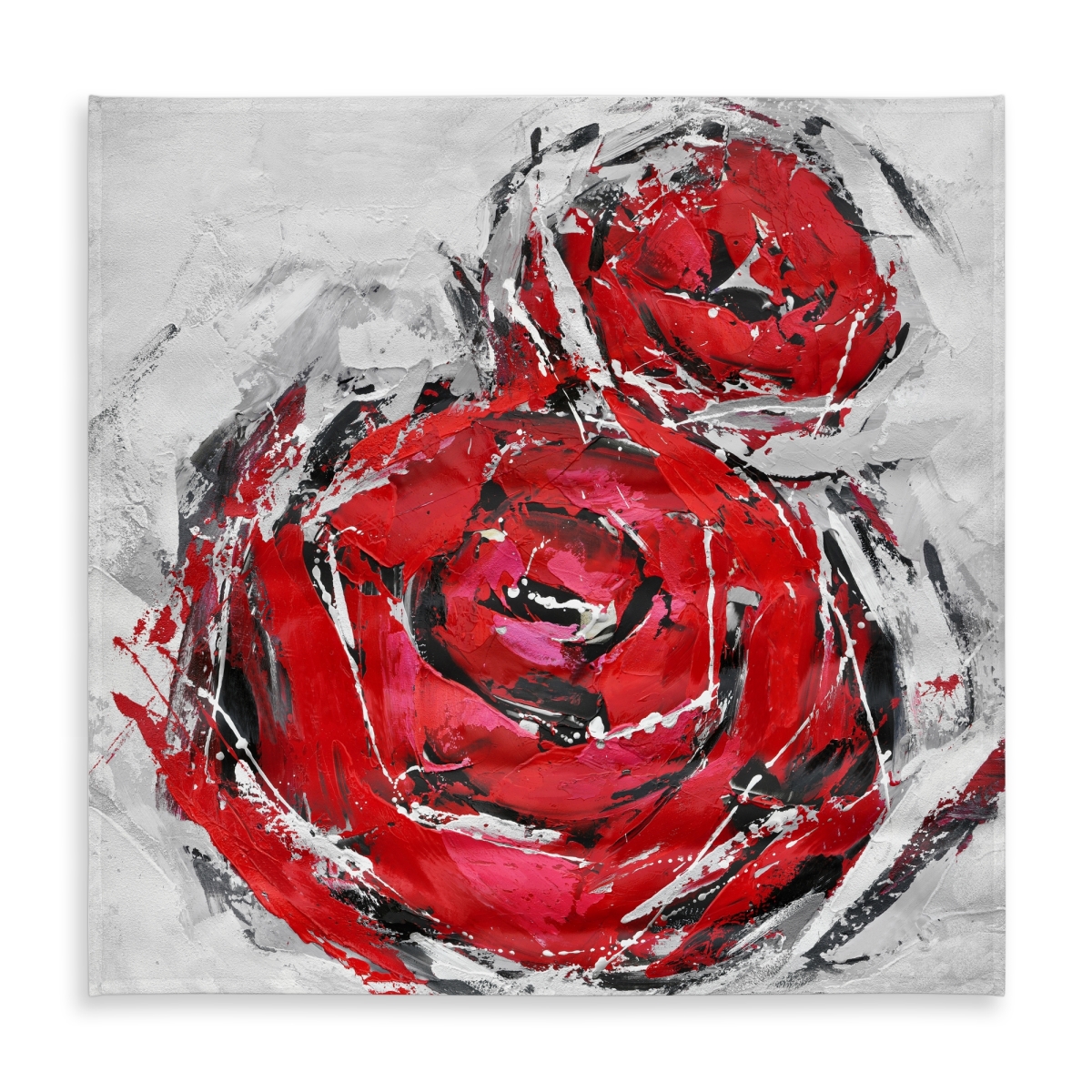 Picture of Begin Home Decor C1TC58584UZR2U 58 x 58 in. Abstract Red Roses Tablecloth - Indoor & Outdoor Botanical Decor