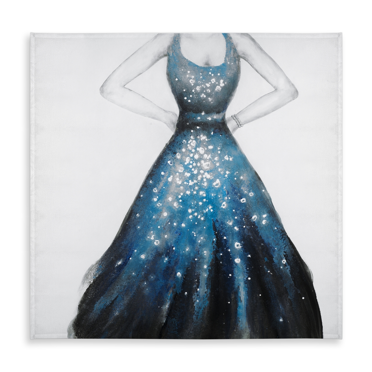 Picture of Begin Home Decor C1TC5858BATVPO 58 x 58 in. Blue Princess Dress Tablecloth - Fashion Bedroom & Outdoor Decor