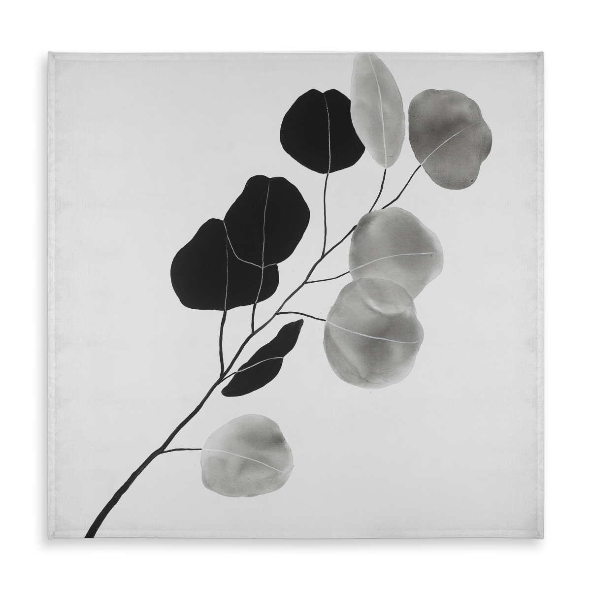 Picture of Begin Home Decor C1TC58583JPCZT 58 x 58 in. White Minimalist Botanical Tablecloth - Indoor & Outdoor Decor