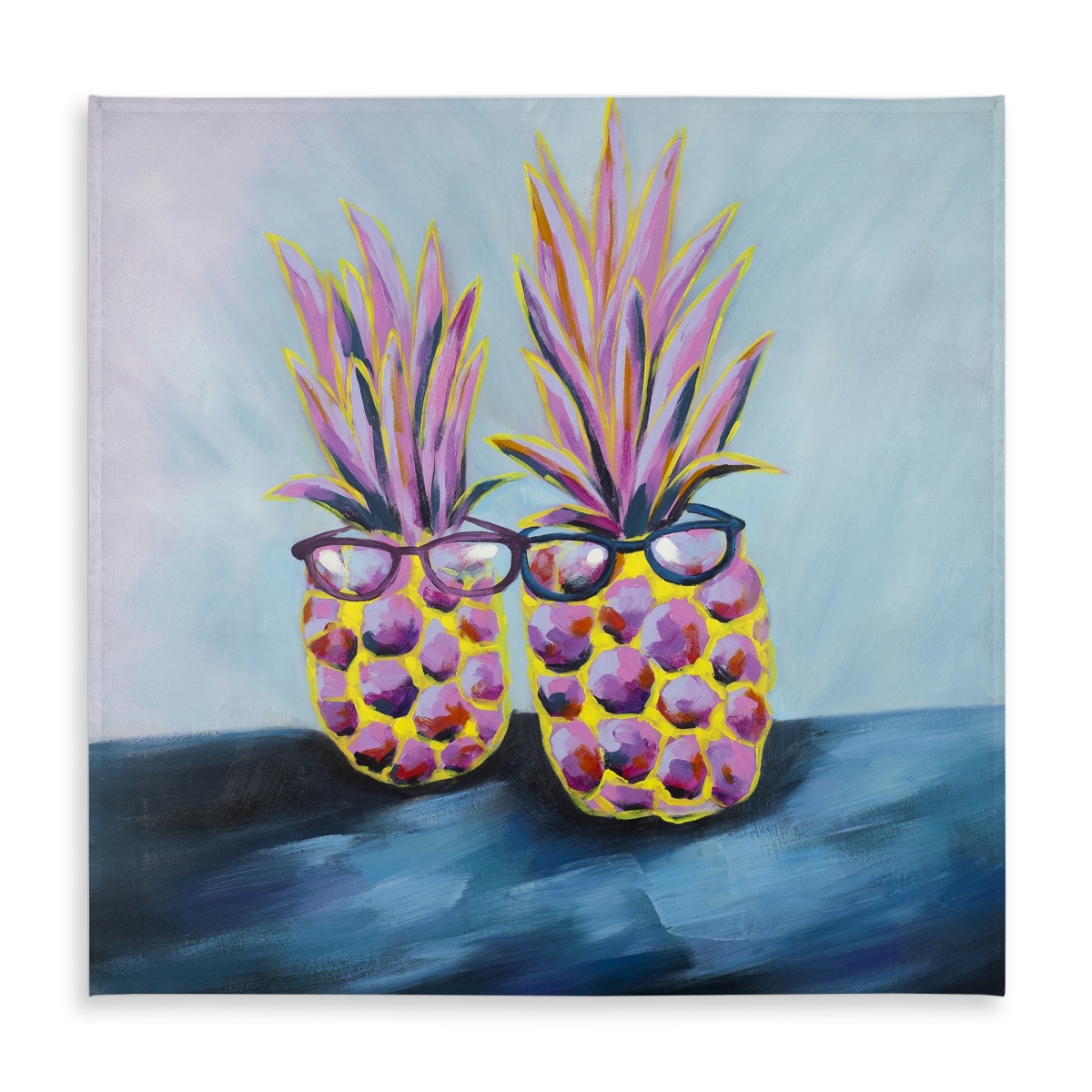 Picture of Begin Home Decor C1TC5858VR53DR 58 x 58 in. Funny Pineapples Tablecloth - Indoor & Outdoor - Home Decor