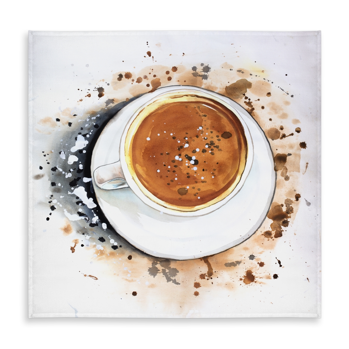 Picture of Begin Home Decor C1TC5858KPGBYU 58 x 58 in. Cappuccino Refreshing Tablecloth - Food Art - Indoor & Outdoor Decor