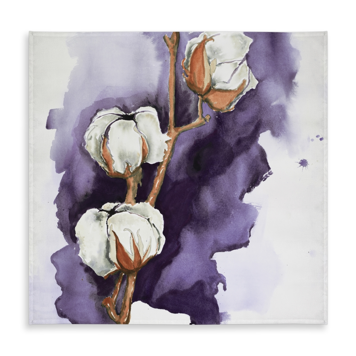 Picture of Begin Home Decor C1TC58587IN9CY 58 x 58 in. Cotton Flowers Tablecloth - Indoor & Outdoor Purple Decor