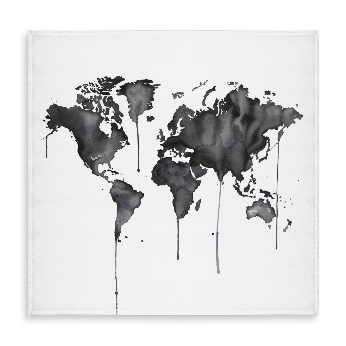Picture of Begin Home Decor C1TC58589EOJIY 58 x 58 in. Watercolor World Map Tablecloth - Indoor & Outdoor Home Decor
