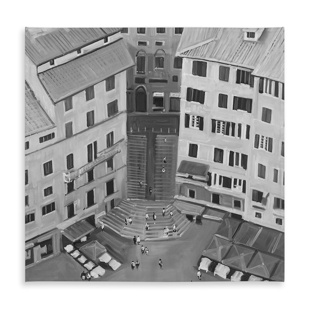 Picture of Begin Home Decor C1TC5858CRLX0C 58 x 58 in. Siena City Gray Tablecloth - Indoor Outdoor Home Decor
