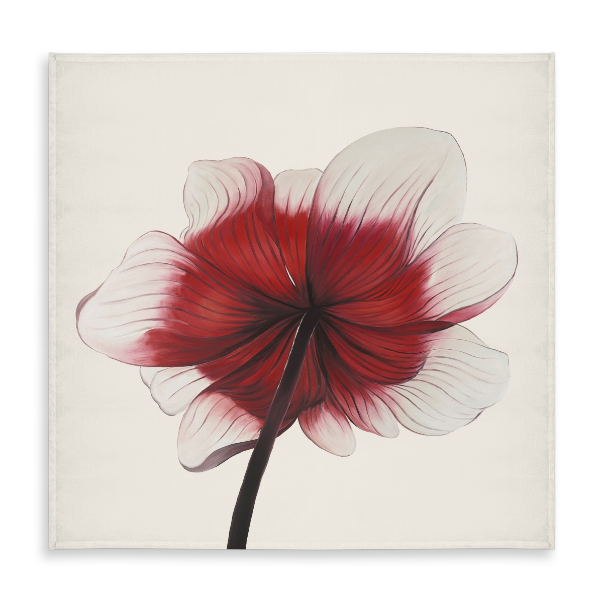 Picture of Begin Home Decor C1TC5858HC7DFR 58 x 58 in. Anemone Red Flower Tablecloth - Romantic Botanical Decor