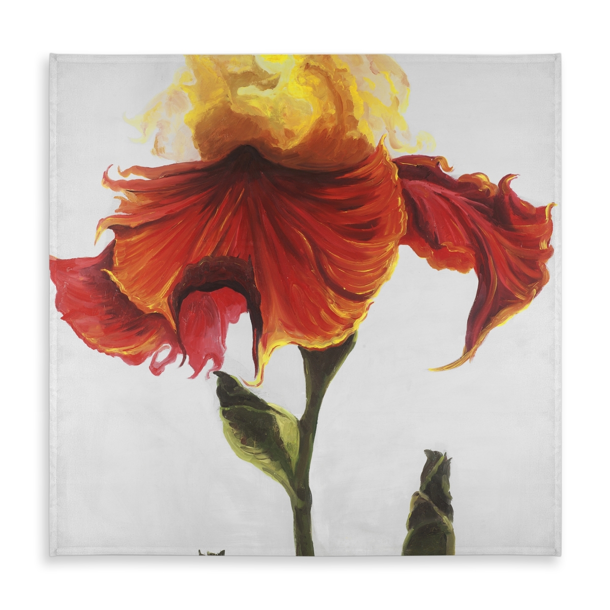 Picture of Begin Home Decor C1TC5858S8HMWB 58 x 58 in. Blossoming Lily Flower Tablecloth - Indoor & Outdoor Home Decor