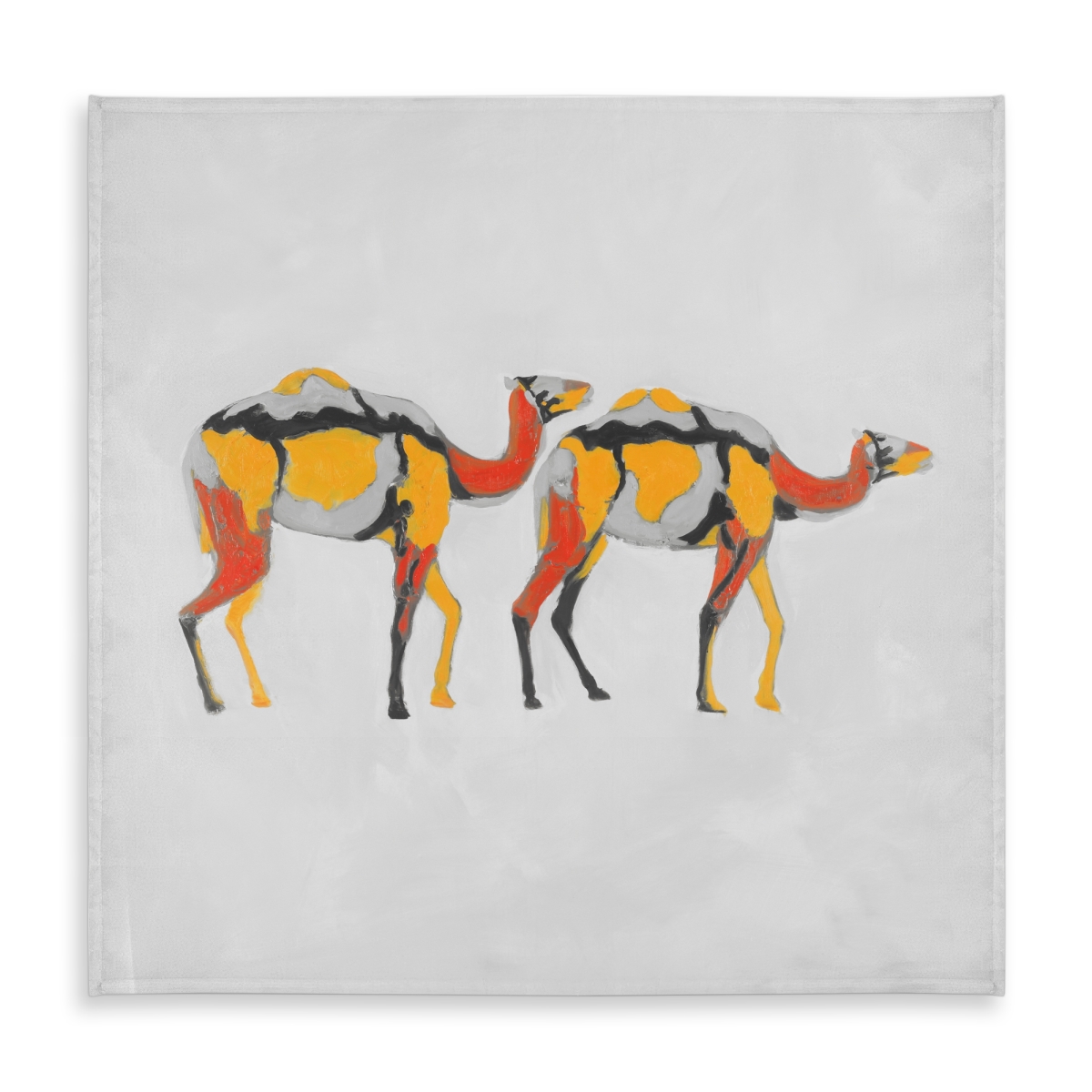 Picture of Begin Home Decor C1TC5858SEPPWB 58 x 58 in. Abstract Dromedaries Tablecloth - Wildlife Decor for Home