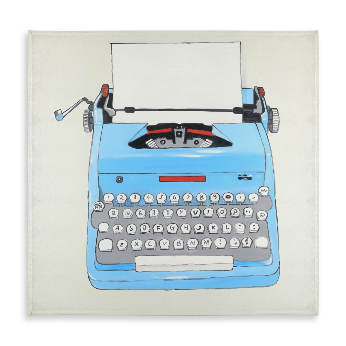Picture of Begin Home Decor C1TC5858XUWYF0 58 x 58 in. Blue Typewriter Machine Tablecloth - Indoor & Outdoor Decor