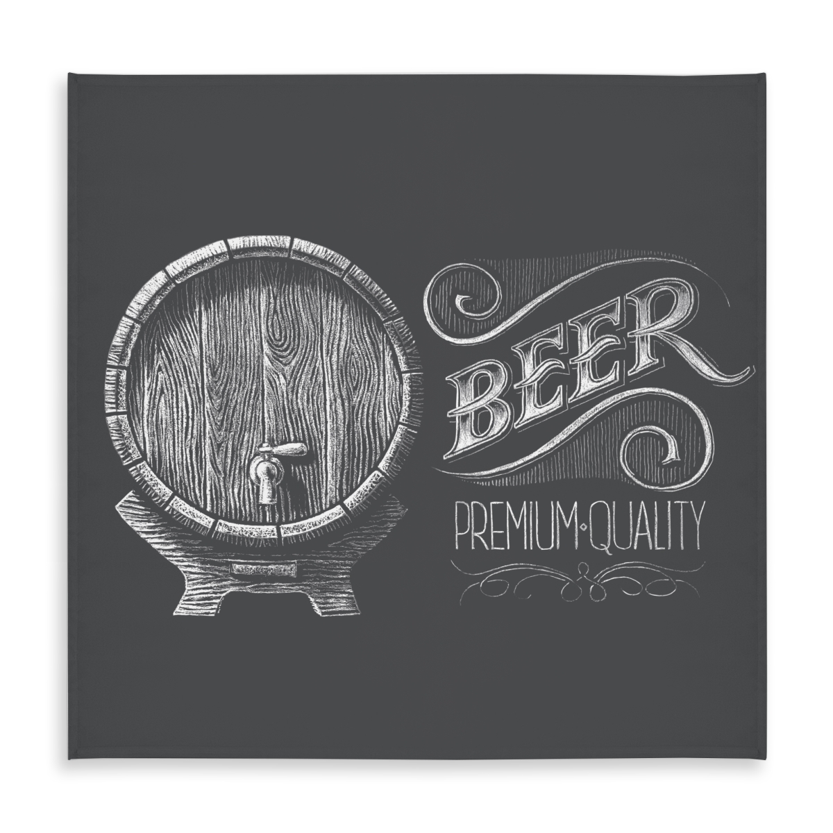 Picture of Begin Home Decor C1TC58583UF1MM 58 x 58 in. Rustic Beer Sign Tablecloth - Indoor & Outdoor Home Decor