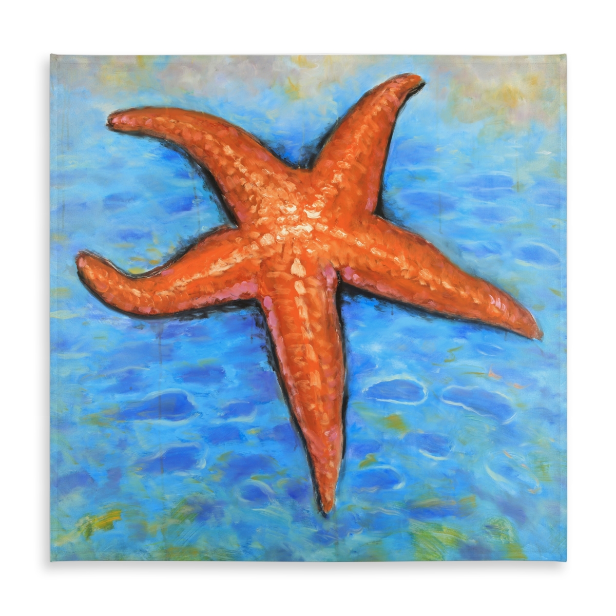 Picture of Begin Home Decor C1TC5858C0HDUK 58 x 58 in. Starfish in the Sea - Blue Aquatic Tablecloth - Home Decor