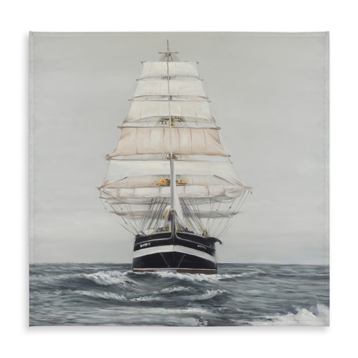 Picture of Begin Home Decor C1TC58586HT2JG 58 x 58 in. Boat Coastal White Tablecloth - Indoor & Outdoor Home Decor