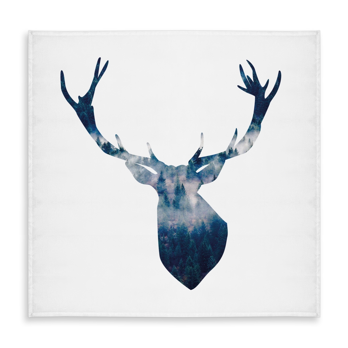 Picture of Begin Home Decor C1TC5858CM4UK6 58 x 58 in. Deer Head Landscape Tablecloth - Scandinavian Home Decor