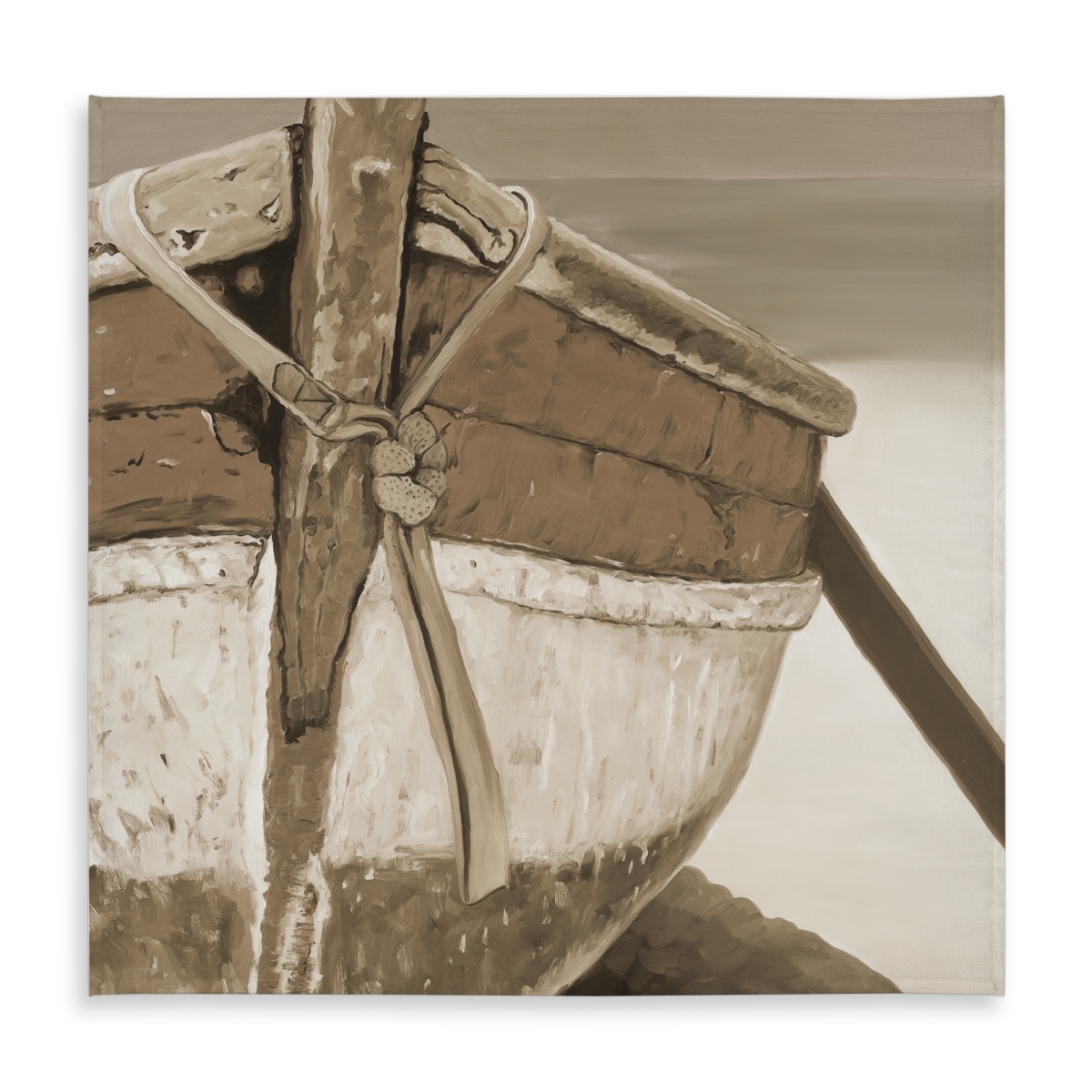 Picture of Begin Home Decor C1TC5858JAFA4L 58 x 58 in. Boat Brown Coastal Tablecloth - Indoor & Outdoor Home Decor