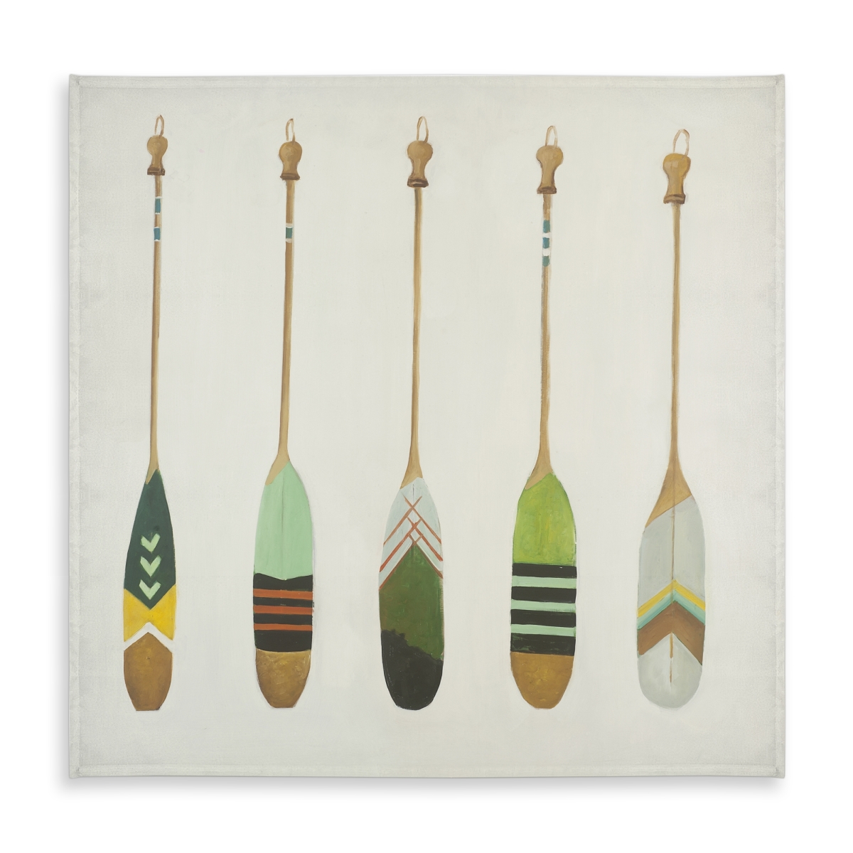 Picture of Begin Home Decor C1TC58585UUNH3 58 x 58 in. Colorful Nautical Oars Tablecloth - Indoor & Outdoor Home Decor