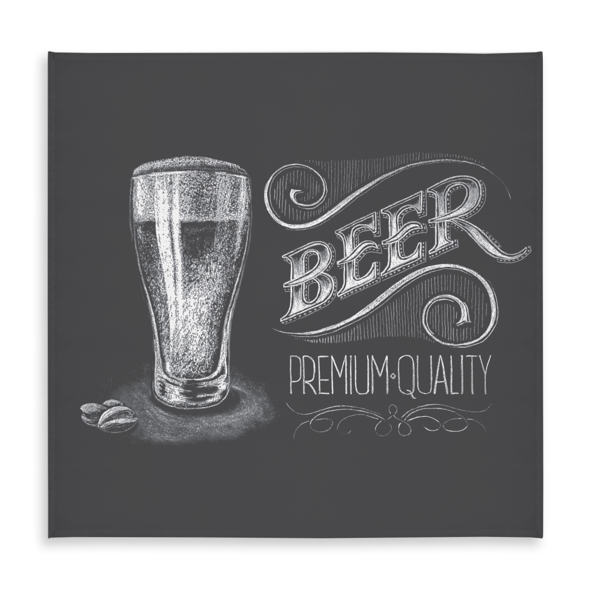 Picture of Begin Home Decor C1TC5858CDC5AN 58 x 58 in. Vintage Beer Signboard Tablecloth - Rustic Kitchen Decor