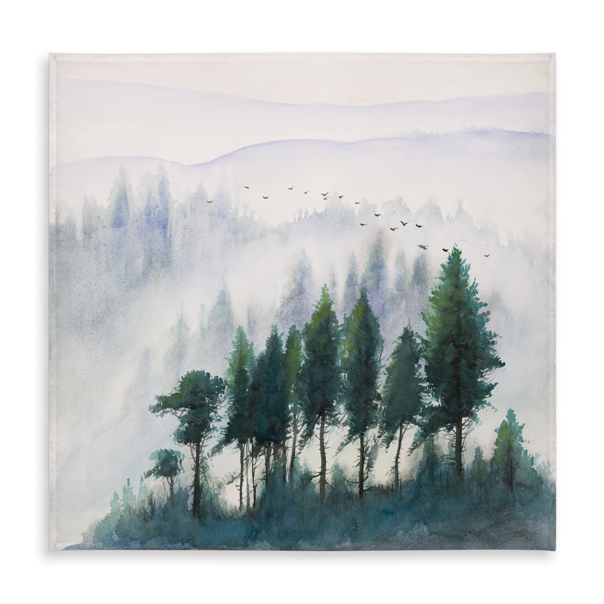 Picture of Begin Home Decor C1TC5858T24J5J 58 x 58 in. Mountains Watercolor Tablecloth - Indoor & Outdoor Home Decor