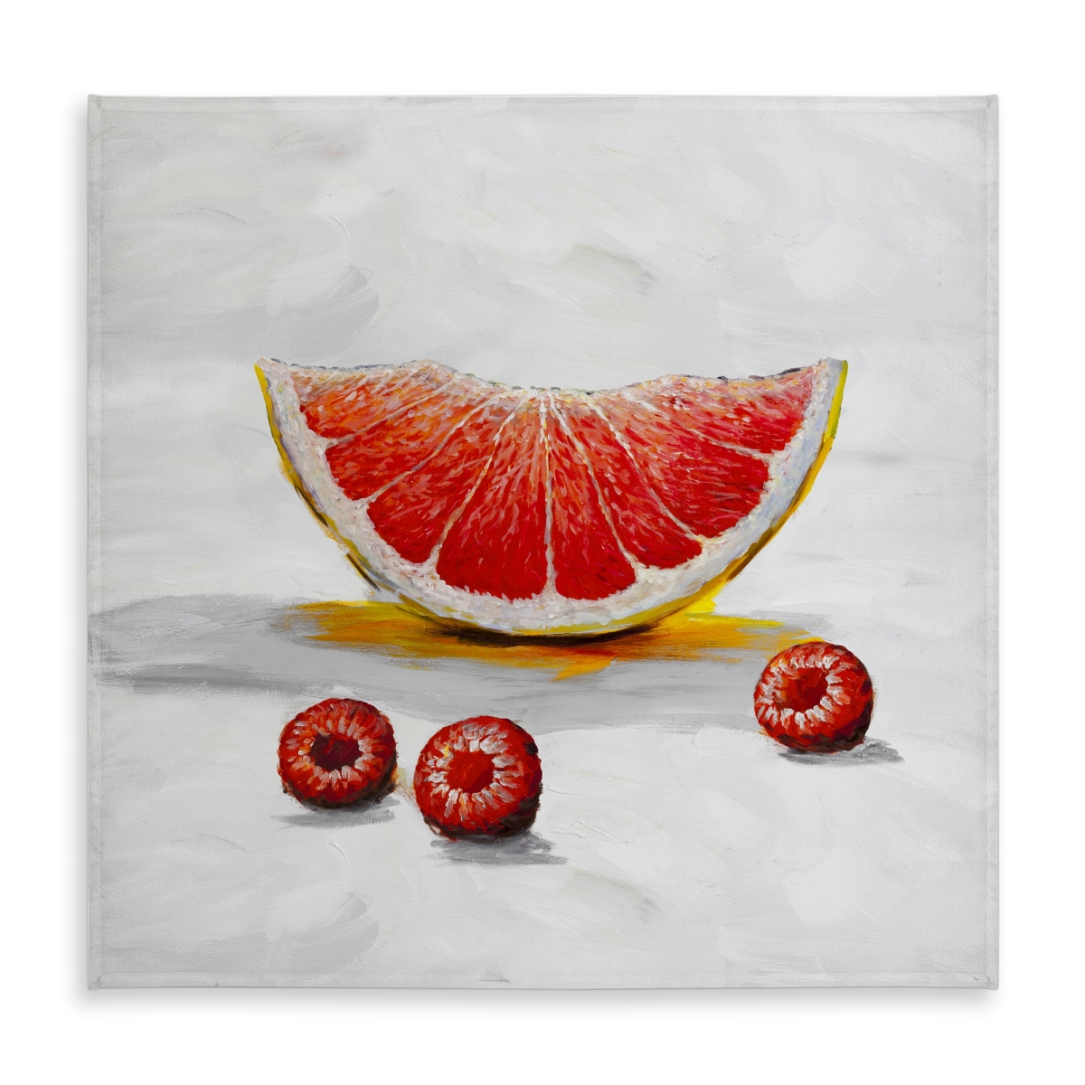 Picture of Begin Home Decor C1TC5858WSEF67 58 x 58 in. Grapefruit Slice Yellow Tablecloth - Indoor & Outdoor Decor
